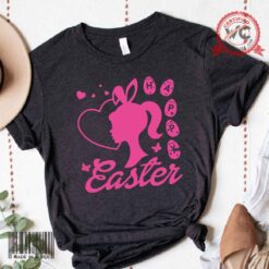 Easter Barbie girl shirt, Barbie Easter shirt, Barbie bunny ears shirt