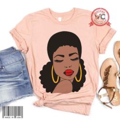 Elegant afro woman shirt, afro woman shirt, African American woman shirt, Nubian princess shirt