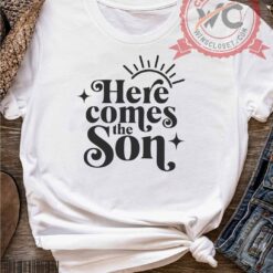 Here comes the son shirt, baby shower shirt, baby reveal shirt, boy mom shirt