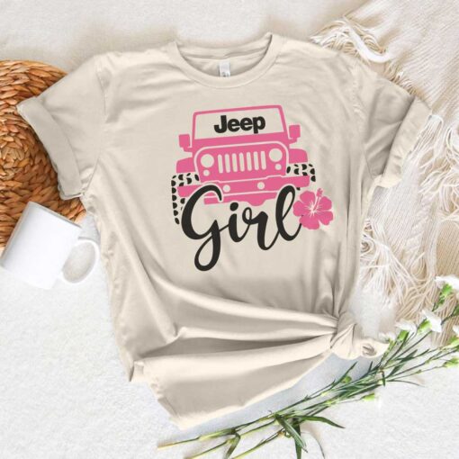 Jeep girl hibiscus shirt Jeep girl flower shirt, Jeep girl shirt, Jeep wranglers shirt