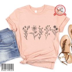Wildflowers shirt, wild plants shirt, Wild flower shirt, stay wild shirt