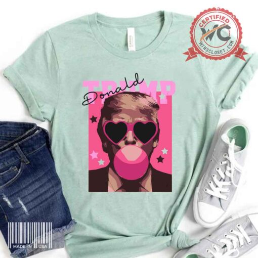 Trump Blowing Pink Bubble Gum shirt, funny Trump shirt